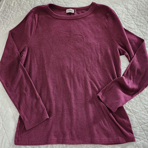 Pulse Boutique Basic Knit Top, Maroon, Size XL - Picture 1 of 3